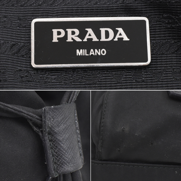 Prada Rucksack Backpack Triangle Plate Triangle Logo Nylon - Picture 8 of 8